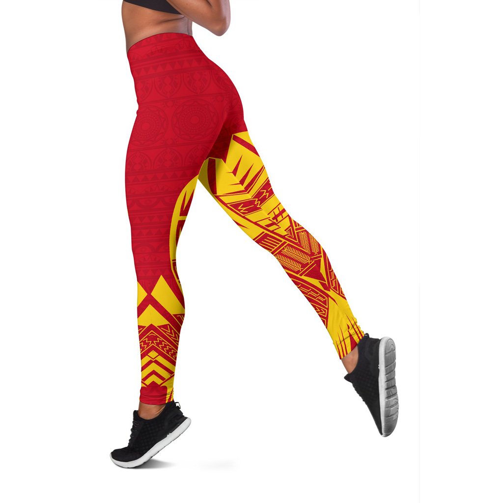Papua New Guinea Polynesian Leggings - Polynesian Tattoo Flag Version - Polynesian Pride