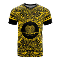 Papua New Guinea All T Shirt Papua New Guinea Coat Of Arms Polynesian Gold Black Unisex Gold - Polynesian Pride