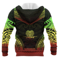 Papua New Guinea Polynesian Chief Custom Zip up Hoodie Reggae Version Unisex Reggae - Polynesian Pride