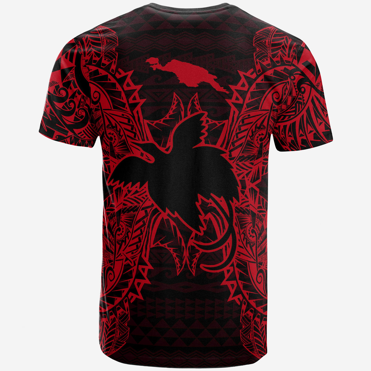 Papua New Guinea All T Shirt Papua New Guinea Flag Map Polynesian Tattoo Red - Polynesian Pride