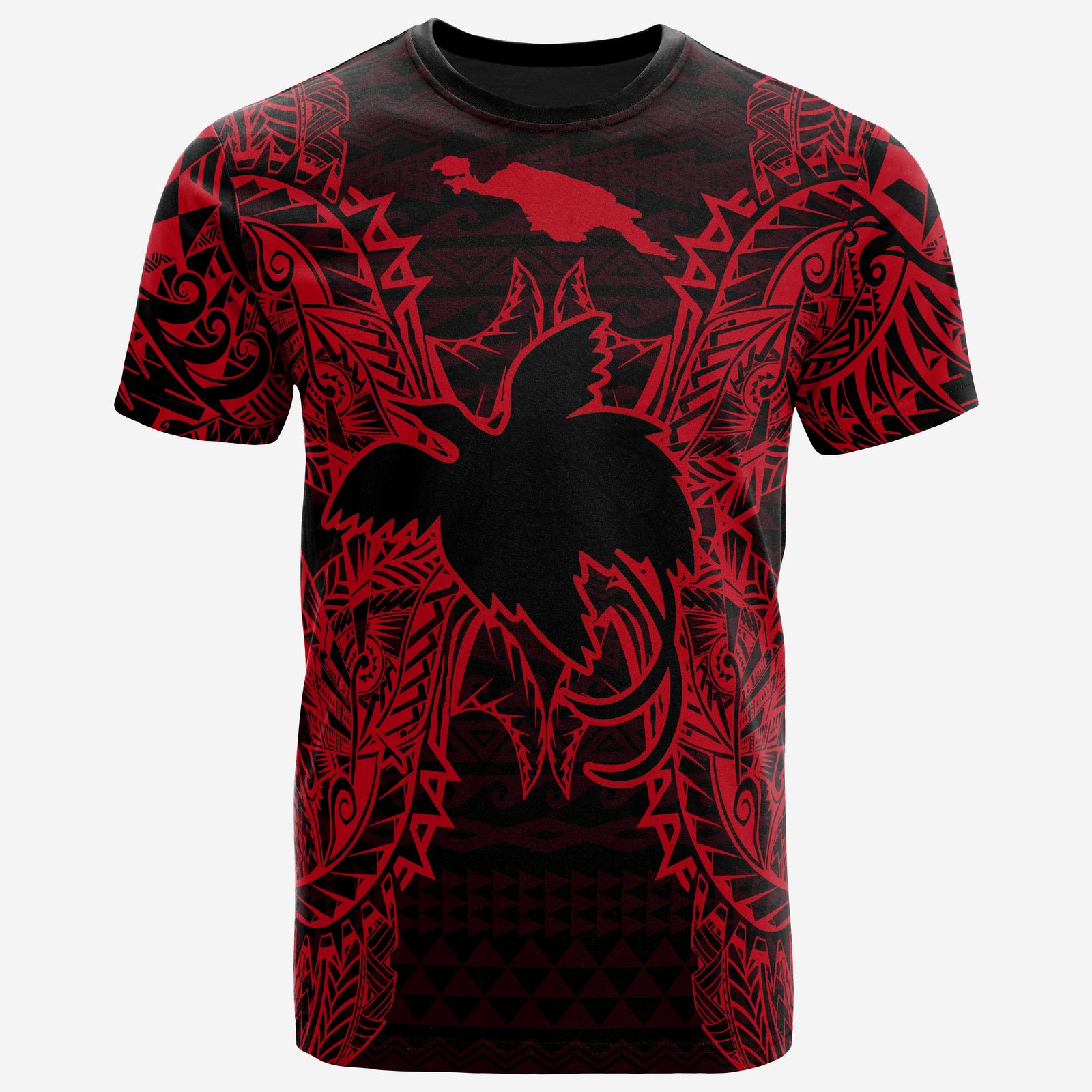 Papua New Guinea All T Shirt Papua New Guinea Flag Map Polynesian Tattoo Red Unisex Gold - Polynesian Pride