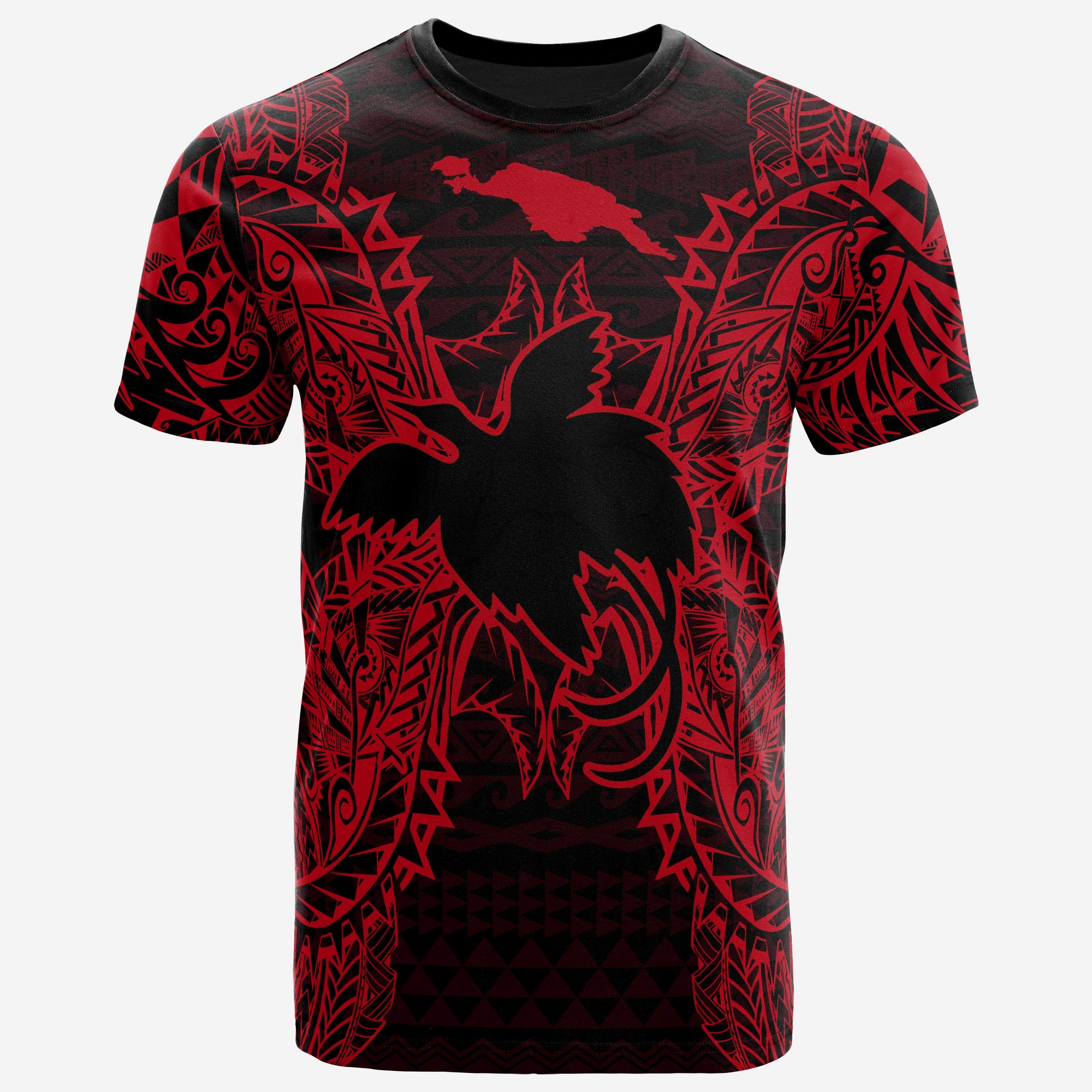 Papua New Guinea All T Shirt Papua New Guinea Flag Map Polynesian Tattoo Red Unisex Gold - Polynesian Pride