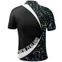 New Zealand Maori Polo Shirt, Manaia Paua Shell Golf Shirt, Circle Style - Polynesian Pride