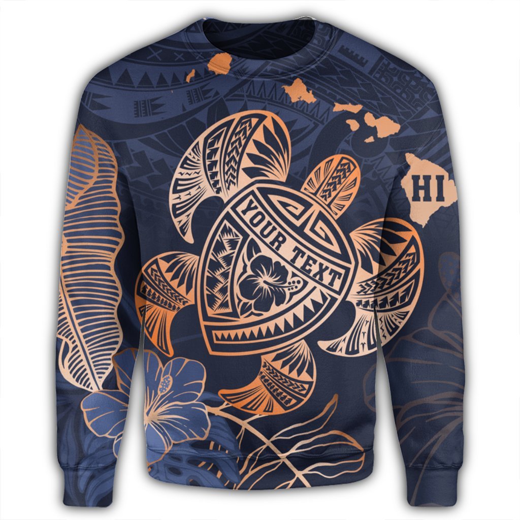 Personalized - Hawaii Polynesian Aloha Po Turtle Hibiscus Tropical Sweatshirt - Special Edition - AH - Polynesian Pride