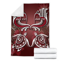 (Personalized) Hawaii Love Valentines Day Turtle Polynesian Premium Blanket - Bray Style - AH - Polynesian Pride