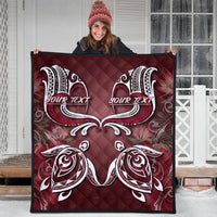 (Personalized) Hawaii Love Valentines Day Turtle Polynesian Premium Quilt - Bray Style - AH - Polynesian Pride