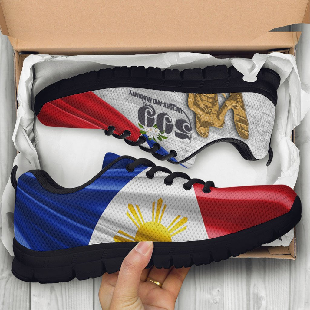 Philippines Sneakers - 500th Victory And Humanity Style Flag - Polynesian Pride