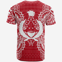 Pohnpei All T Shirt Pohnpei Flag Map Polynesian Tattoo Red White - Polynesian Pride