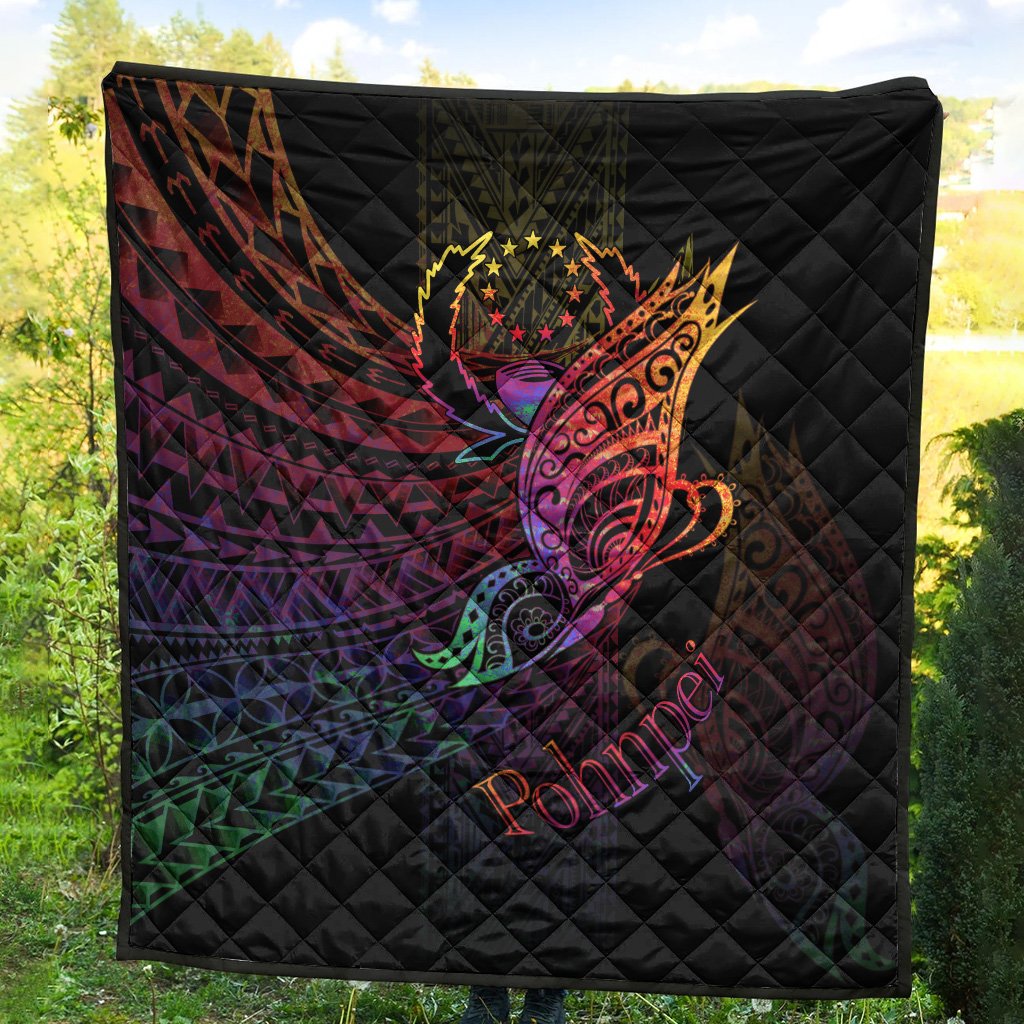 Pohnpei Premium Quilt - Butterfly Polynesian Style - Polynesian Pride