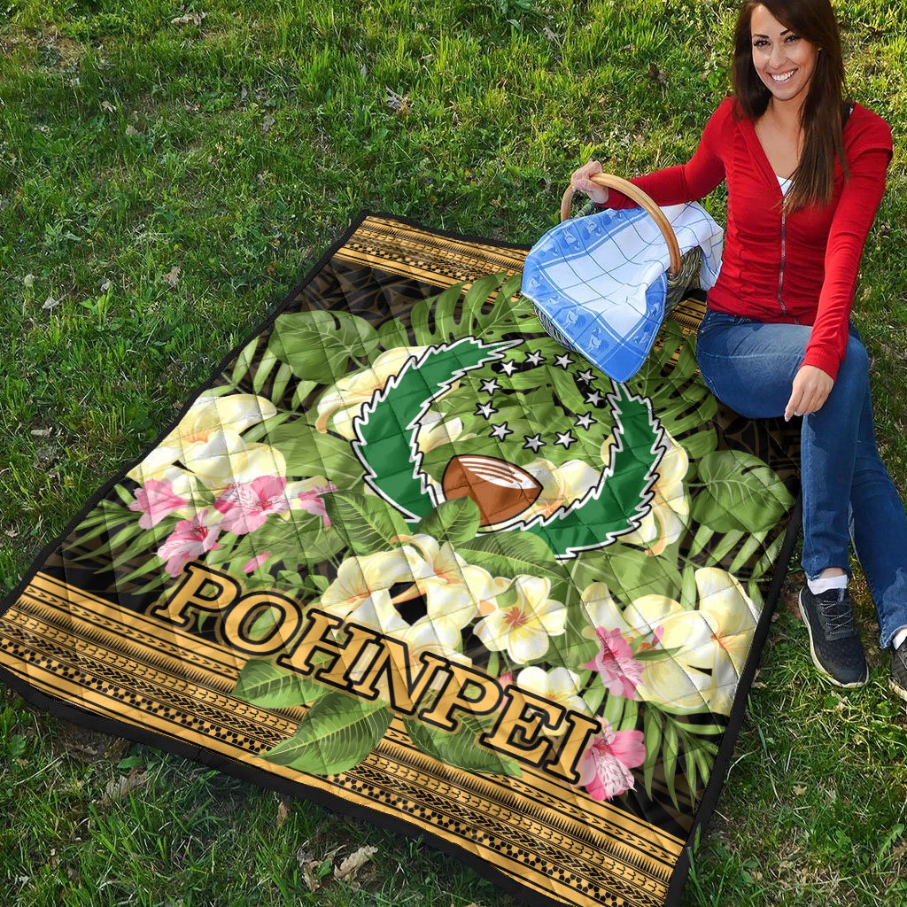 Pohnpei Premium Quilt - Polynesian Gold Patterns Collection - Polynesian Pride