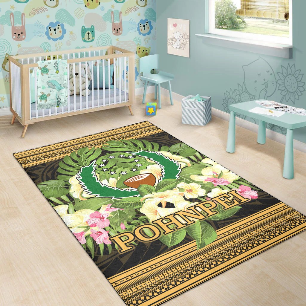 Pohnpei Area Rug - Polynesian Gold Patterns Collection - Polynesian Pride