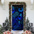 Pohnpei Door Cover Turtle Hibiscus Blue - Polynesian Pride