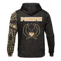 Micronesia All Over Print Hoodie Pohnpei In My Heart Gold - Polynesian Pride