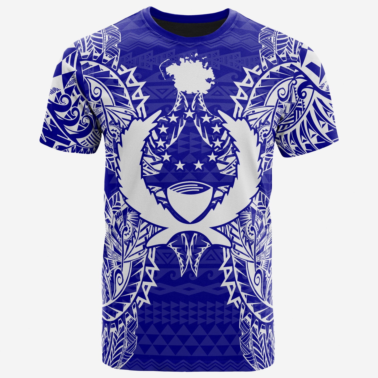 Pohnpei All T Shirt Pohnpei Flag Map Polynesian Tattoo Blue Unisex Blue - Polynesian Pride