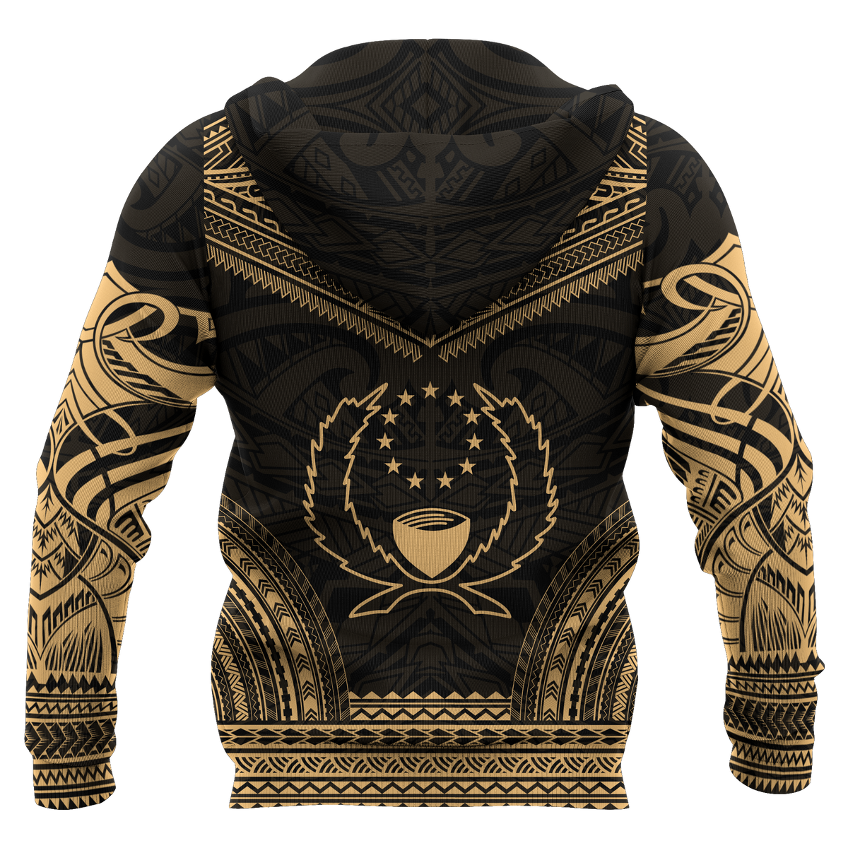 Pohnpei Polynesian Chief Hoodie Gold Version - Polynesian Pride