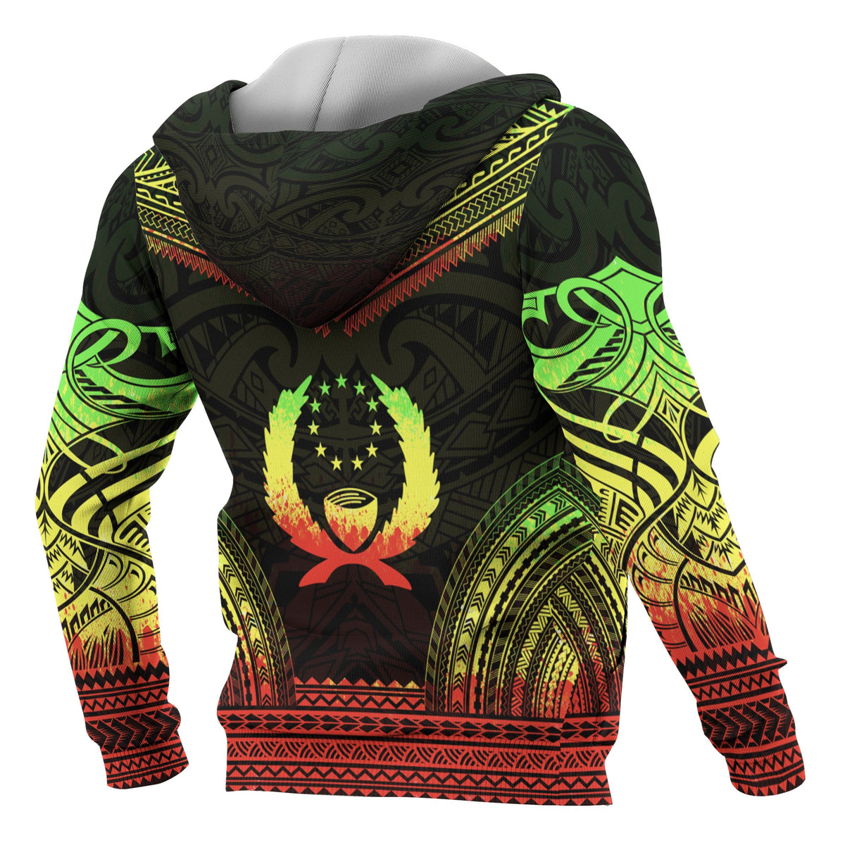 Pohnpei Polynesian Chief Custom Hoodie Reggae Version - Polynesian Pride