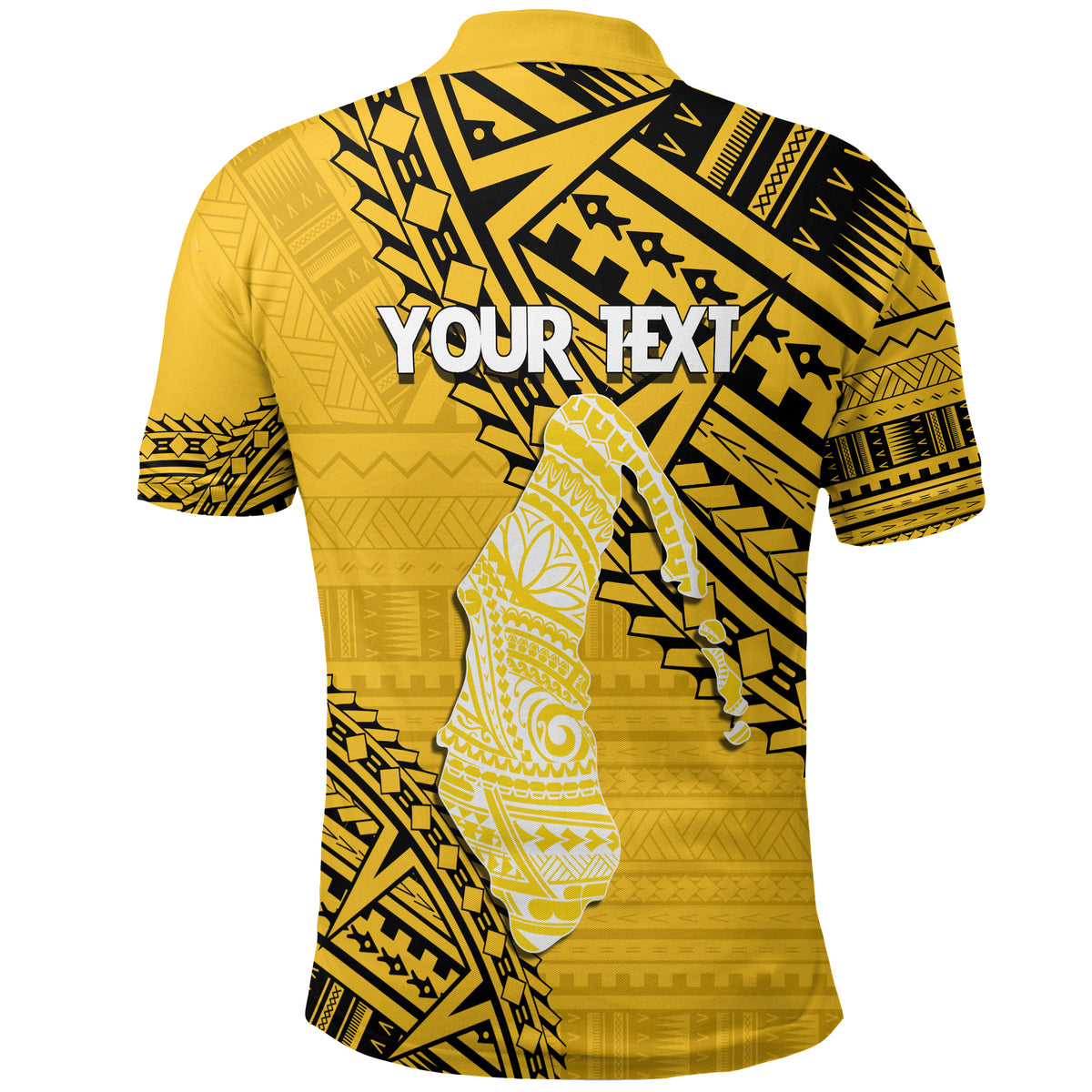 Cook Islands Tribal Custom Polo Shirt Island Map Aitutaki Island LT7 - Polynesian Pride