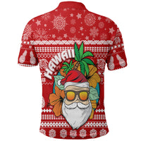 Hawaii Christmas Polo Shirt Mele Kalikimaka Tropical Santa LT7 - Polynesian Pride