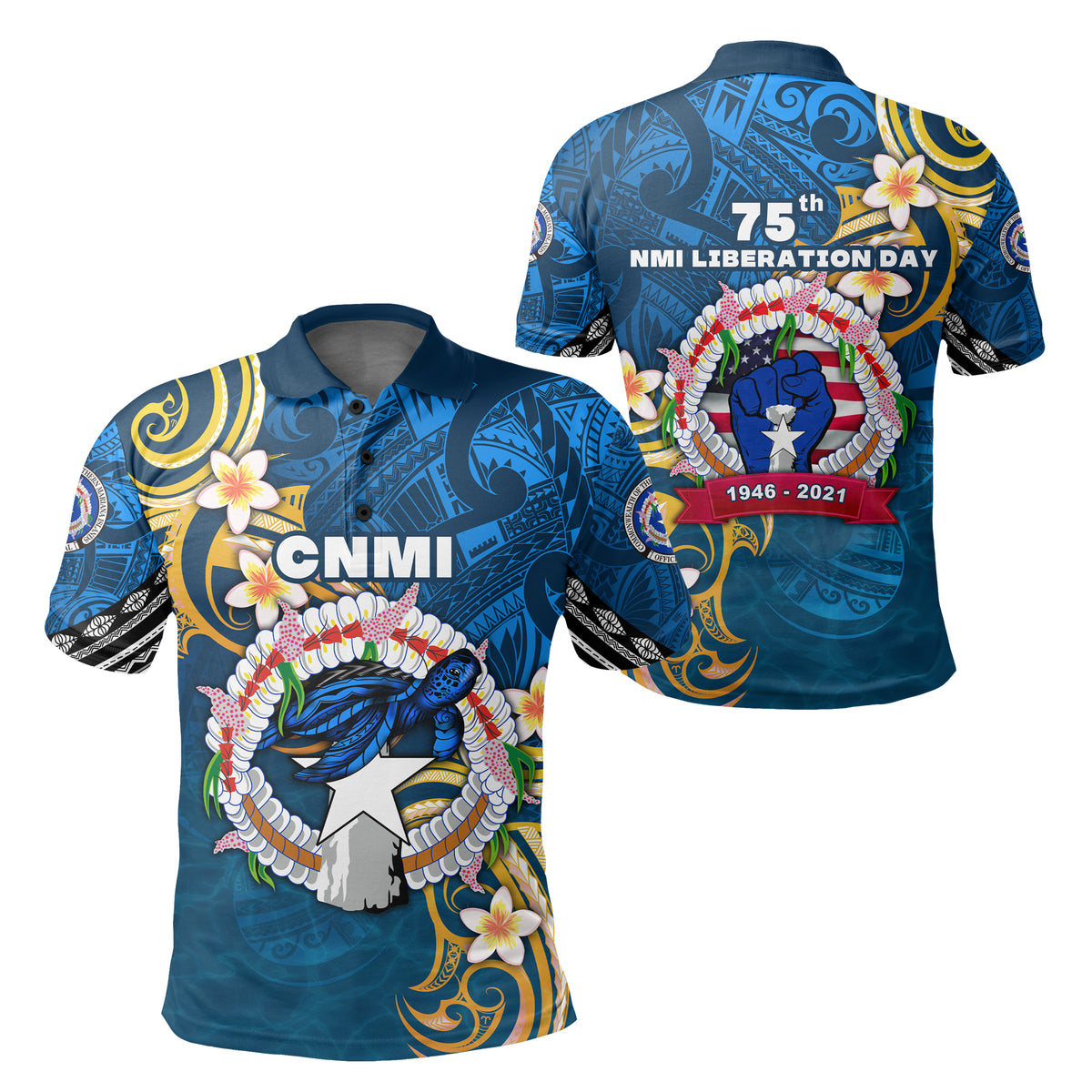 Northern Mariana Islands Polo Shirt Independence Day LT16 - Polynesian Pride