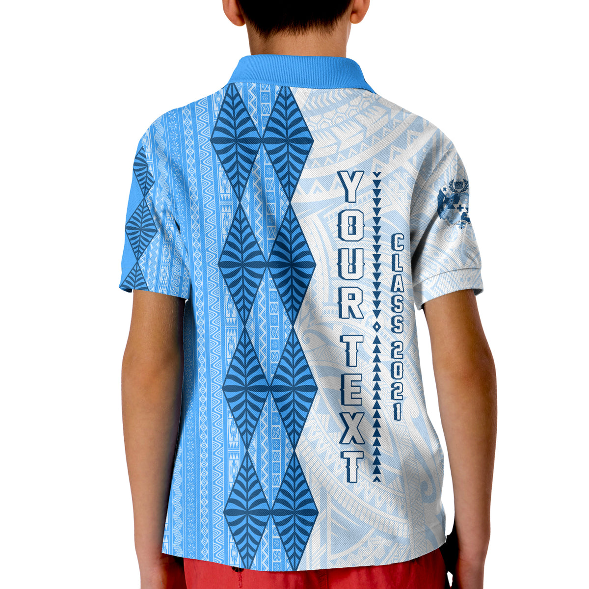 (Custom Personalize) Tonga Kolisi Apifo'ou KID Polo Shirt Simple Tapa LT7 - Polynesian Pride