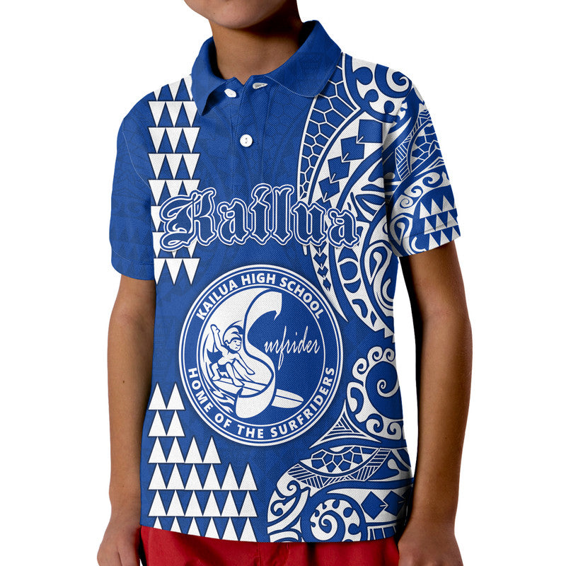Hawaii Kailua High School Polo Shirt Tribal Kakau LT9 - Polynesian Pride