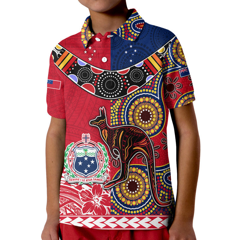 Australia Aboriginal and Samoa Polynesian Polo Shirt Boomerang LT9 - Polynesian Pride