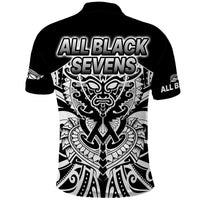 Aotearoa Silver Fern Rugby Sevens Polo Shirt Maori Tribal All Black LT9 - Polynesian Pride