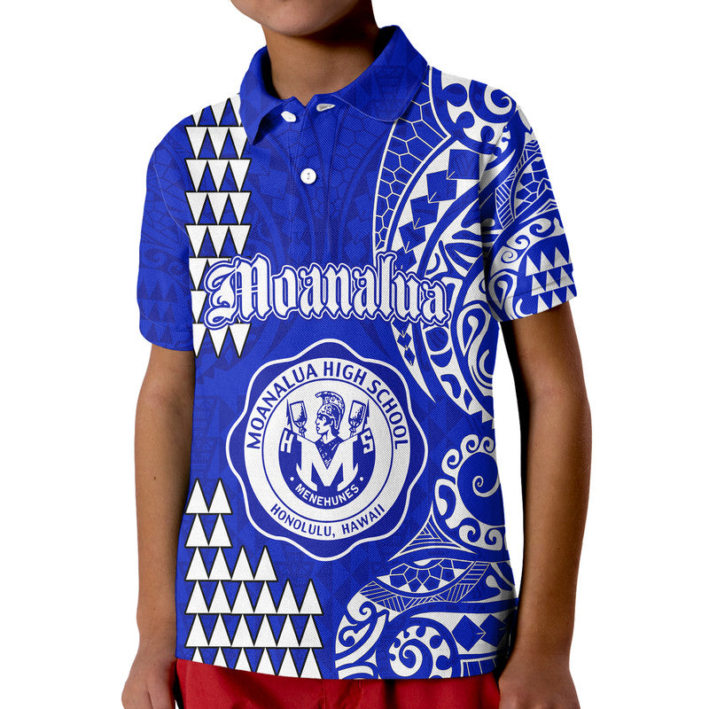 Hawaii Moanalua High School Polo Shirt Tribal Kakau LT9 - Polynesian Pride