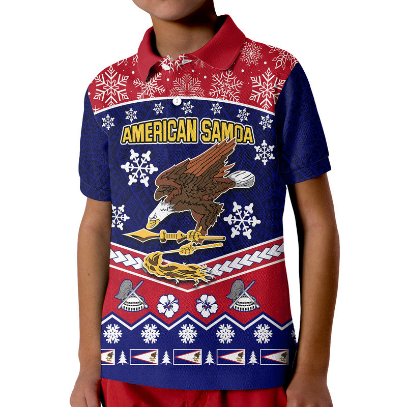 American Samoa Tribal Polynesian Christmas Vibe Polo Shirt LT9 - Polynesian Pride