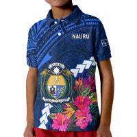 Custom Nauru Coat of Arms Polo Shirt Polynesian Tropical LT9 - Polynesian Pride