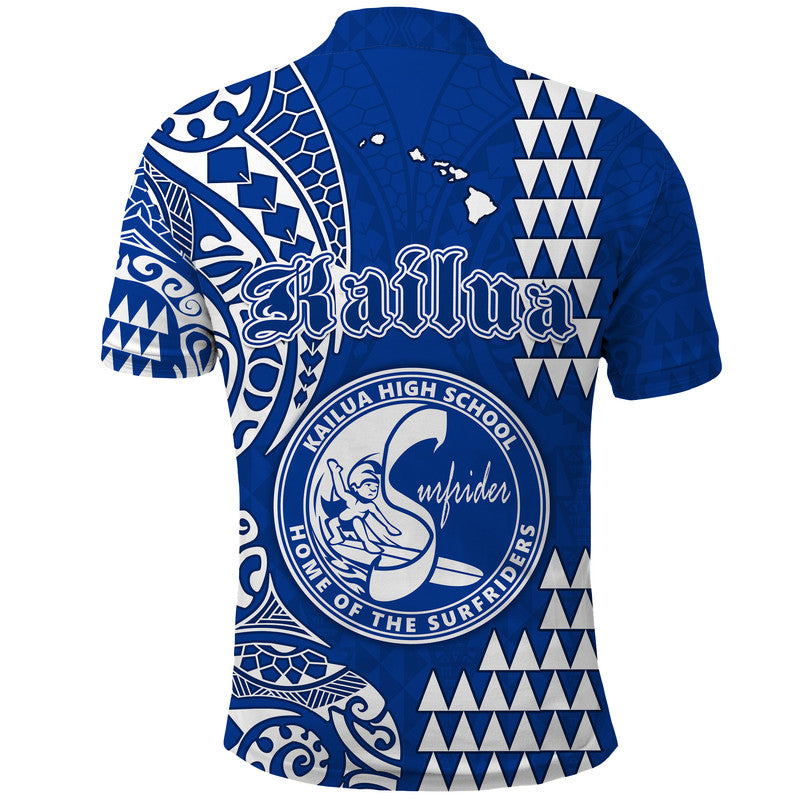 Hawaii Kailua High School Polo Shirt Tribal Kakau LT9 - Polynesian Pride