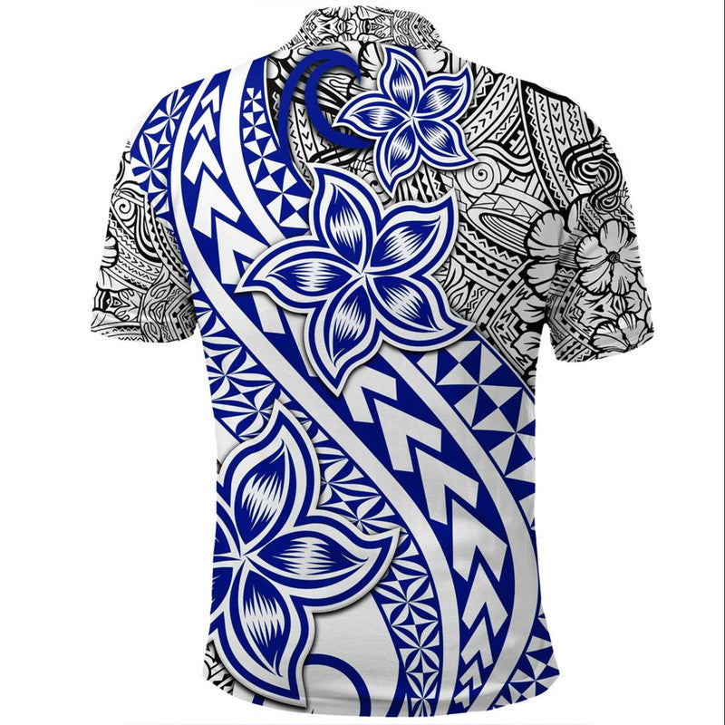 Traditional Polynesian Tribal Tattoo Retro Polo Shirt Blue LT9 - Polynesian Pride