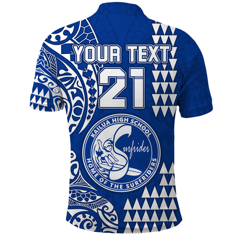 Custom Hawaii Kailua High School Polo Shirt Tribal Kakau LT9 - Polynesian Pride