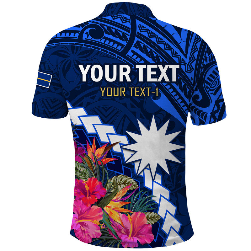 Custom Nauru Independence Day Polo Shirt Polynesian Tropical LT9 - Polynesian Pride