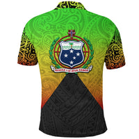Custom Samoa Polo Shirt Polynesian Tattoo Seashore - Polynesian Pride