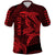 Hawaii Polo Shirt Shark and Turtle Mix Kakau Red LT9 Red - Polynesian Pride