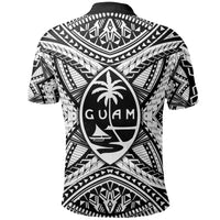 Guam Rugby Polo Shirt Polynesian Patterns White LT16 - Polynesian Pride