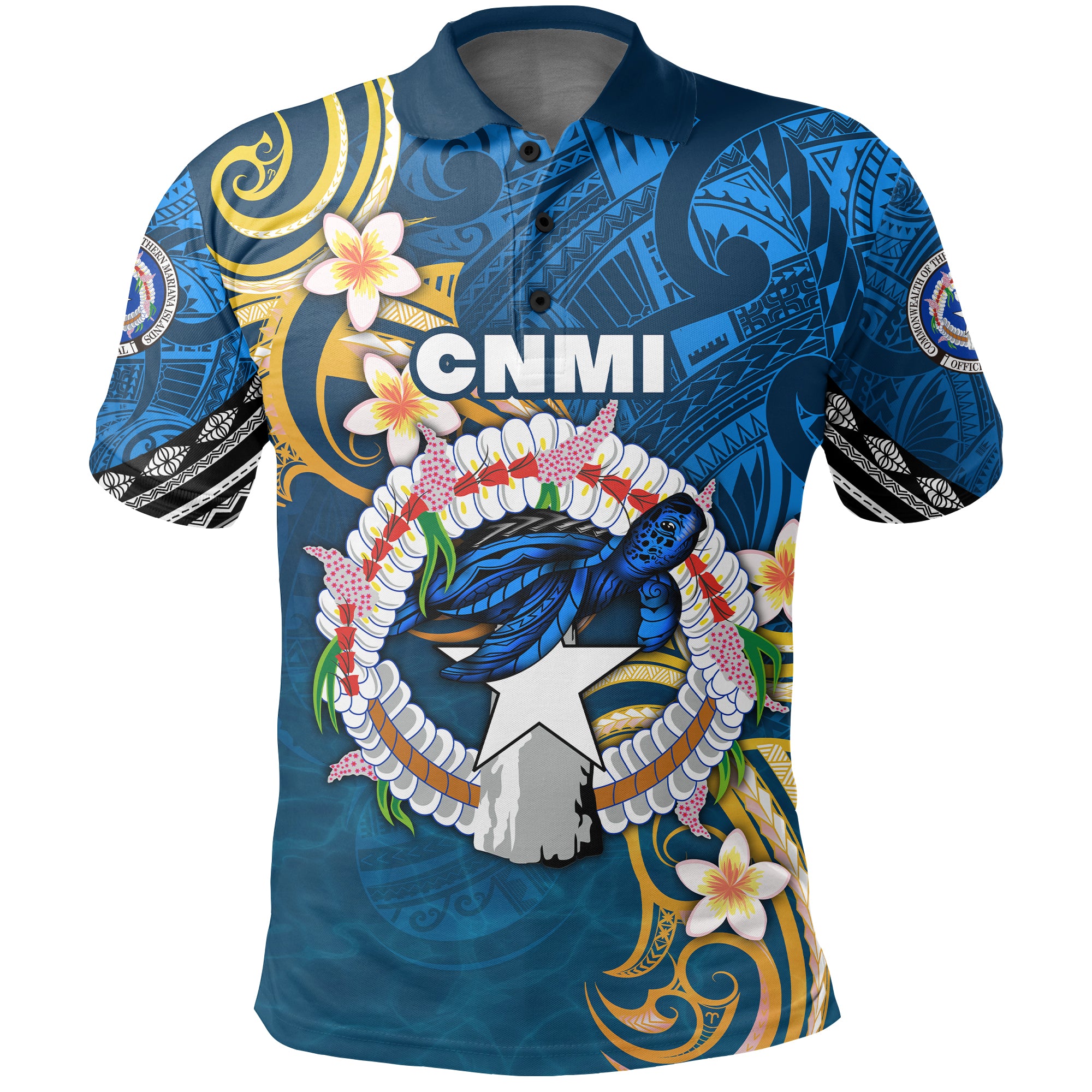 Northern Mariana Islands Polo Shirt Independence Day LT16 Unisex Blue - Polynesian Pride