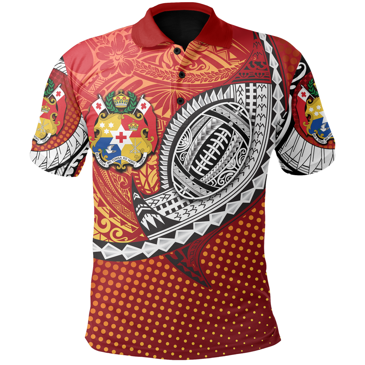 Custom Tonga Rugby Polo Shirt Polynesian Version Special - Polynesian Pride