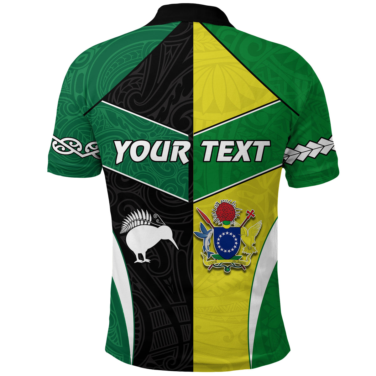 Custom Cook Islands and New Zealand Polo Shirt Polynesian mix Maori LT13 - Polynesian Pride