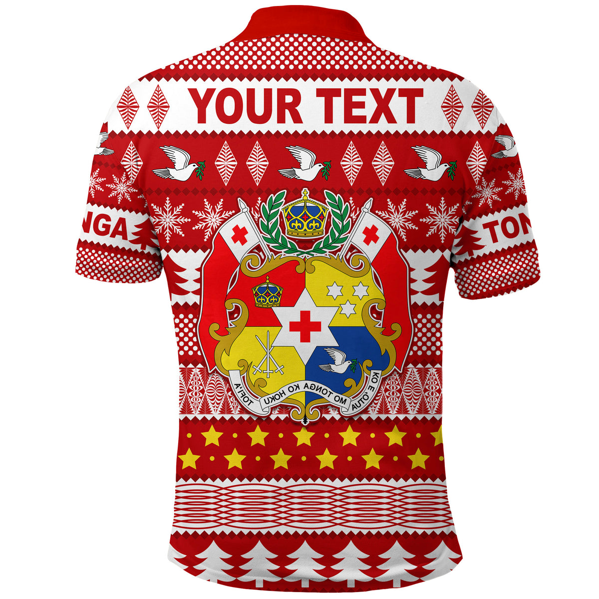 Custom Tonga Kilisimasi Fiefia Polo Shirt Merry Christmas with Tongan Pattern LT13 - Polynesian Pride