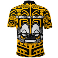 Marquesas Islands Polo Shirt Marquesas Tattoo Version 02 LT13 - Polynesian Pride