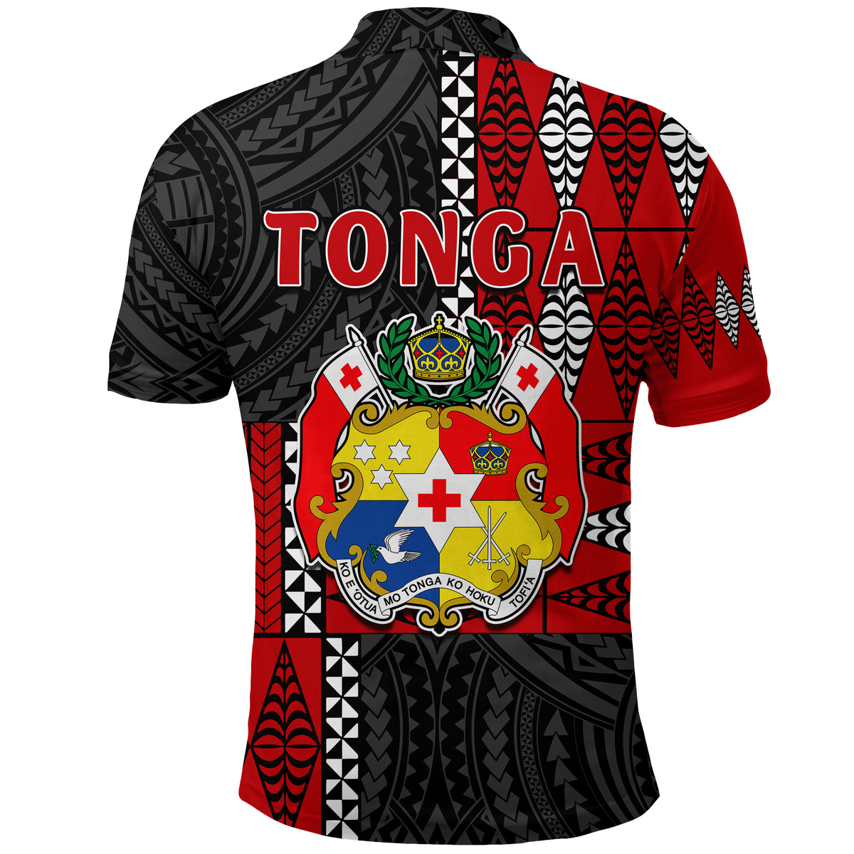 Tonga Polo Shirt Tongan Pattern Mix Polynesian LT13 - Polynesian Pride