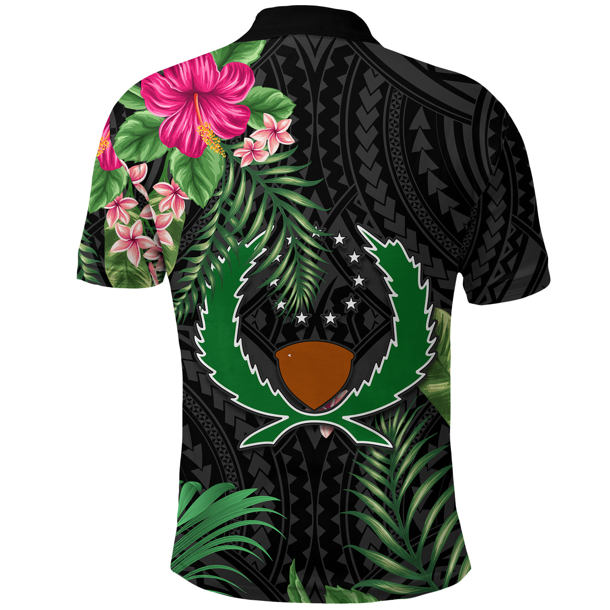 Custom Pohnpei Micronesia Polo Shirt Tropical Flowers LT13 - Polynesian Pride
