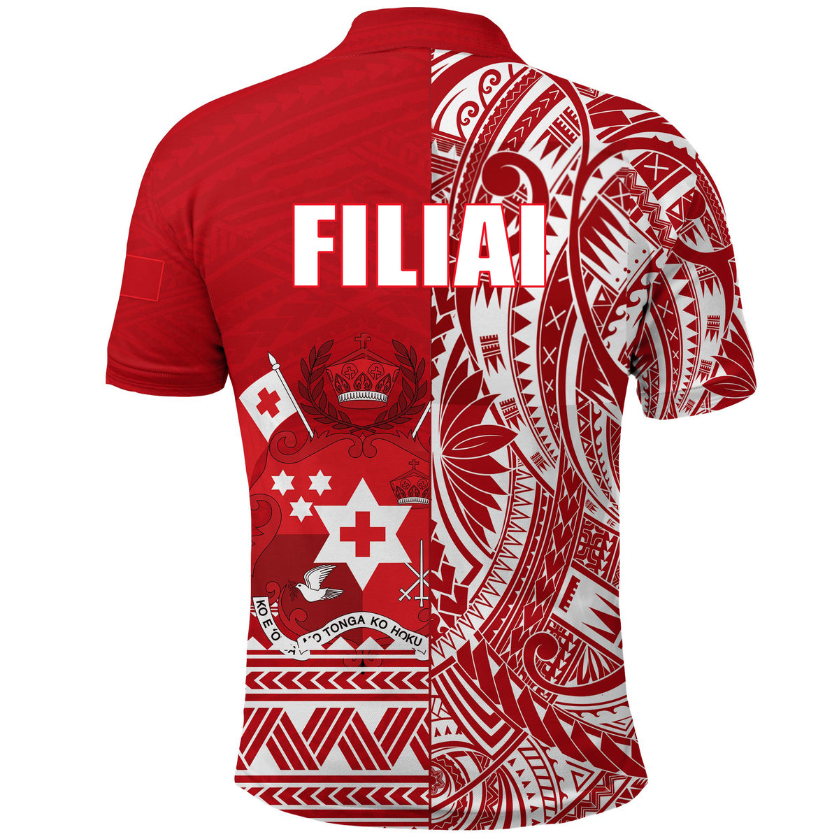 (FILIAI) Tonga Rugby Polo Shirt Rustic LT7 - Polynesian Pride
