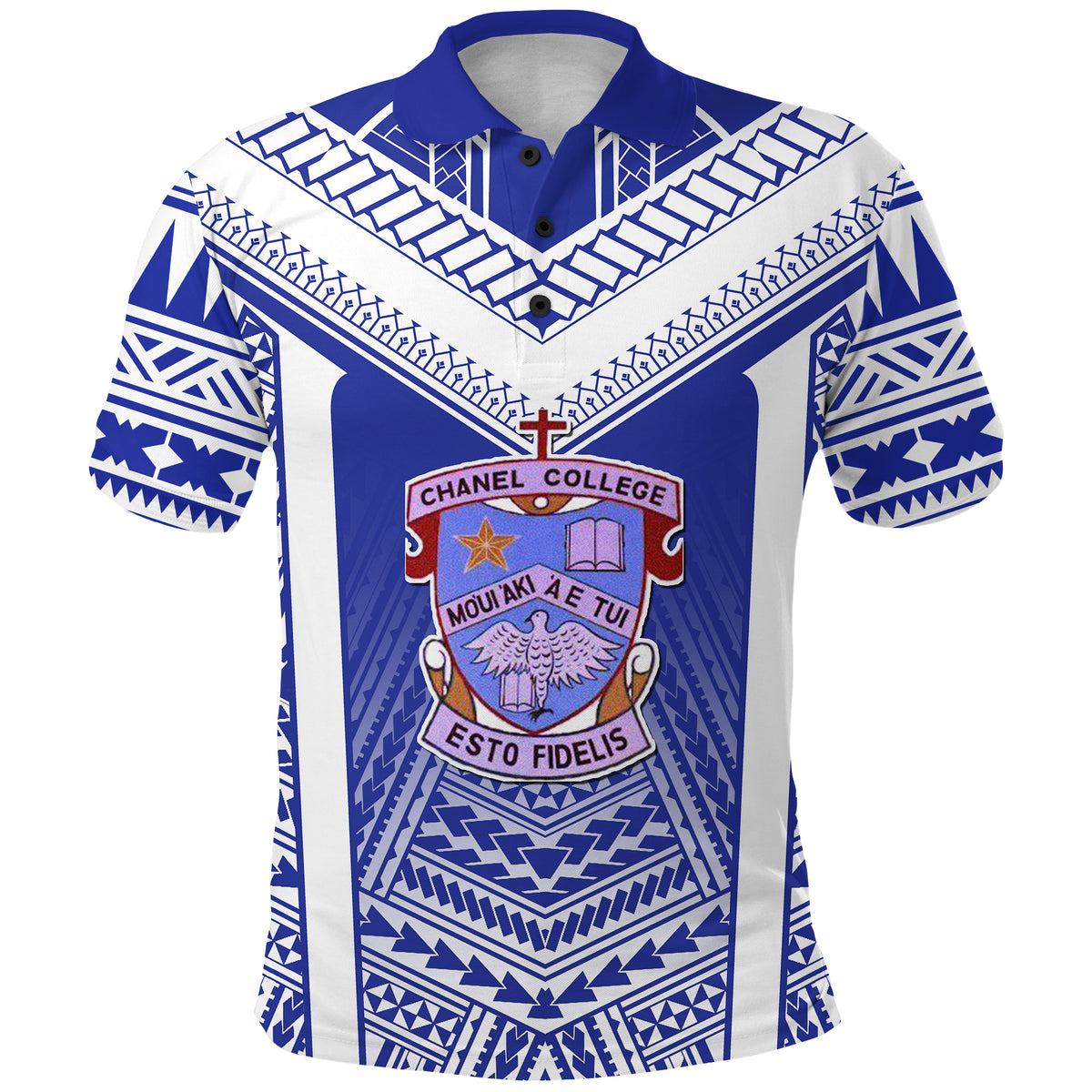 Kelana High School Polo Shirt Version 04 LT13 Unisex Blue - Polynesian Pride