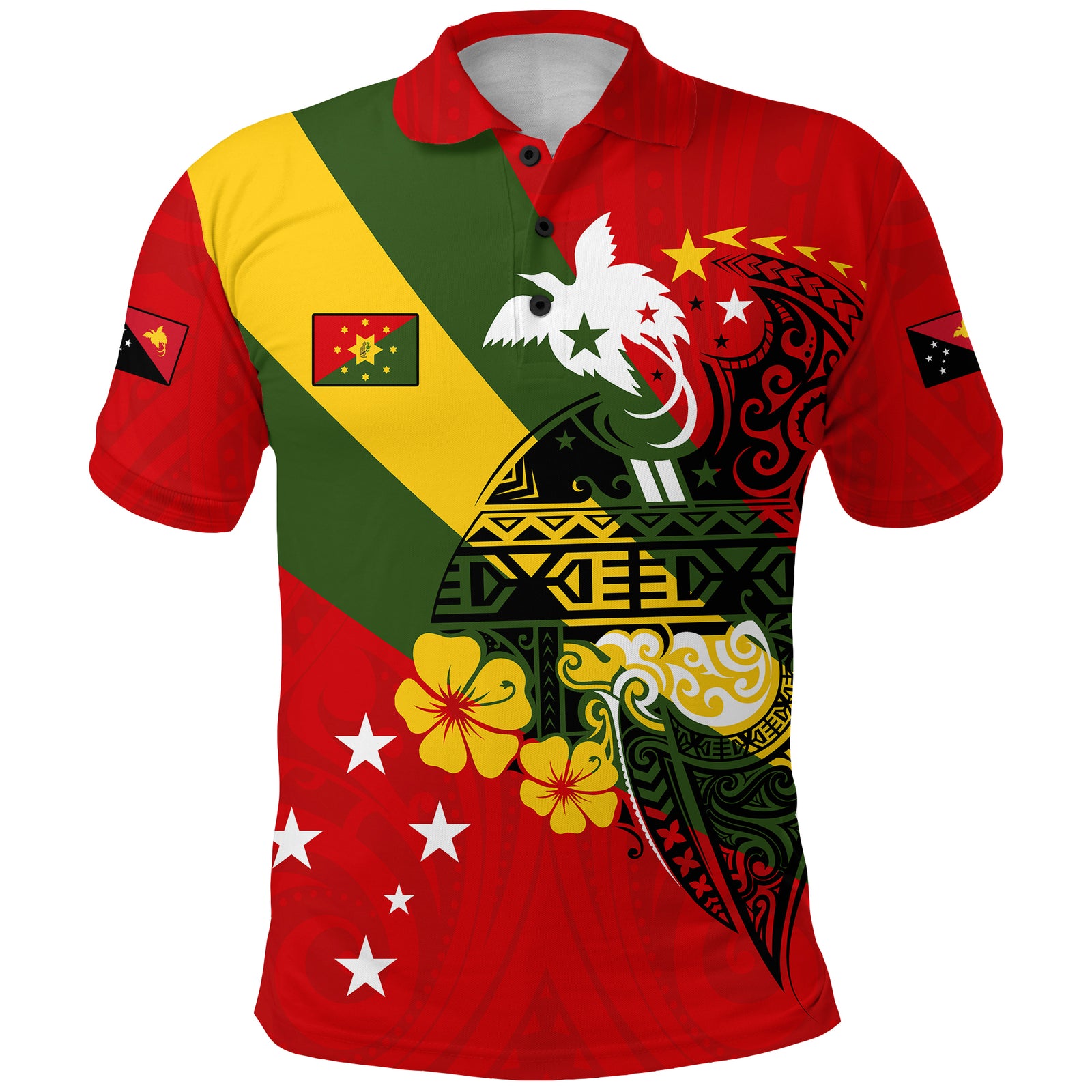 Eastern Highlands Province Polo Shirt Peaceful PNG LT13 Unisex Red - Polynesian Pride