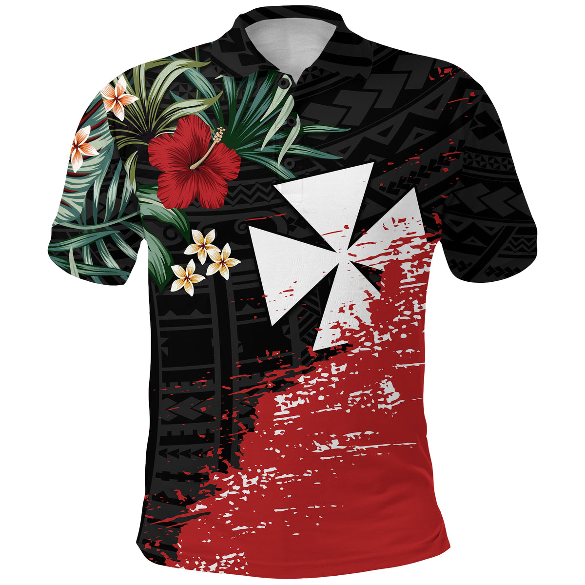 Custom Wallis and Futuna Polynesian Polo Shirt Fantastic Flowers LT13 - Polynesian Pride