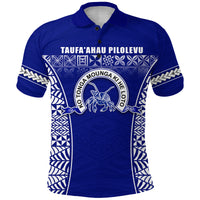 Taufaahau Pilolevu Polo Shirt Ngatu Tongan LT13 Unisex Blue - Polynesian Pride