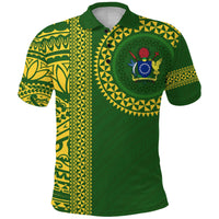 Custom Cook Islands Rugby Polo Shirt Notable Custom Text and Number - Polynesian Pride